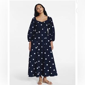 Free Assembly Women's Cotton Polka Dot Maxi Dress L